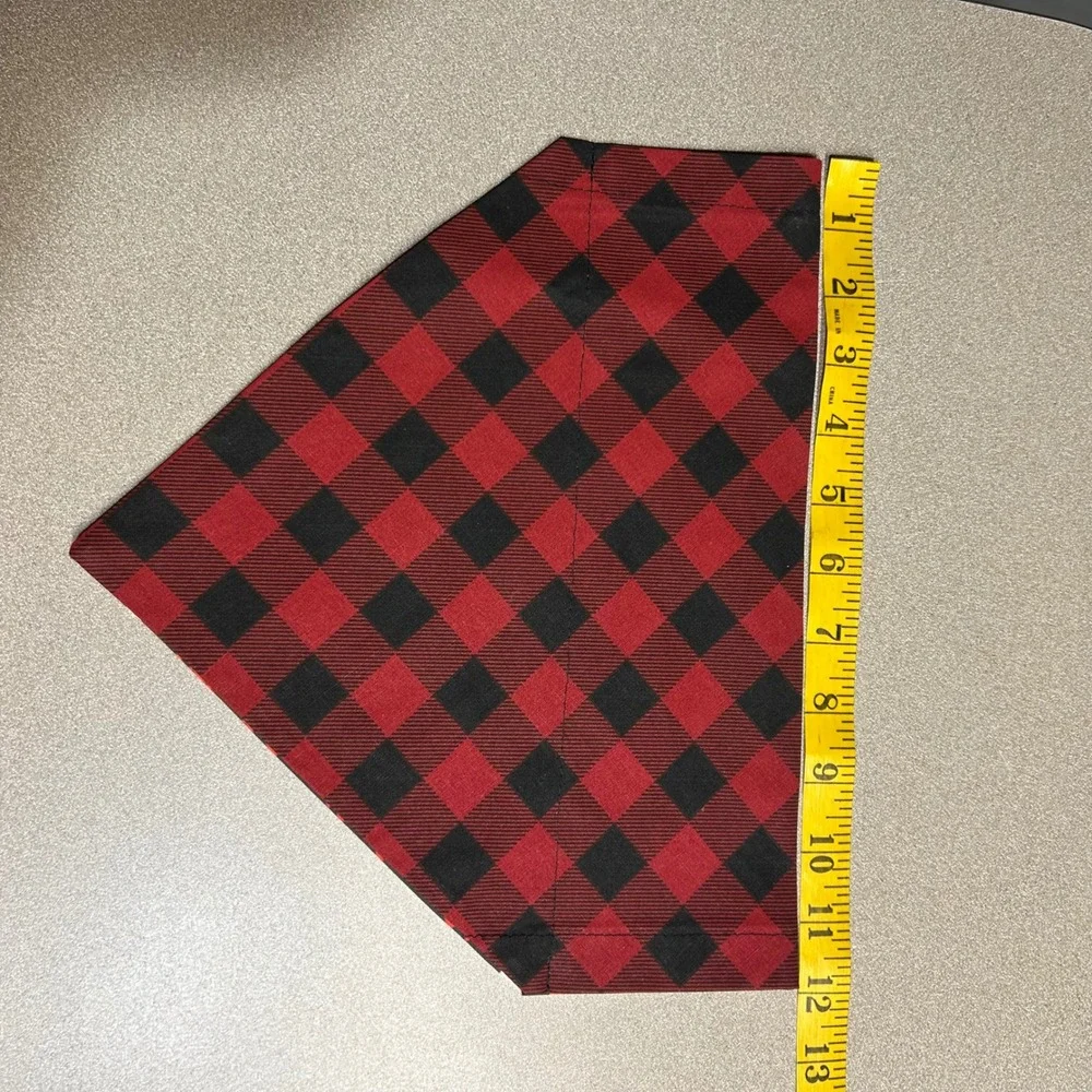 Buffalo‎ Plaid Red Black Ohio Home State Dog Pet. Fits over collar